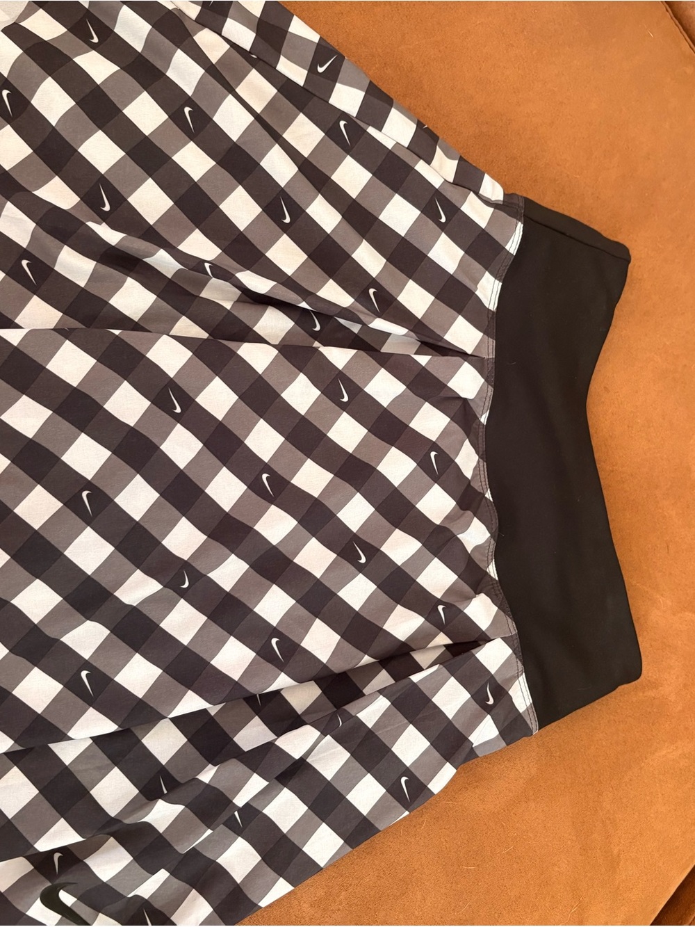 Nike Black and White Gingham Skater Skirt
